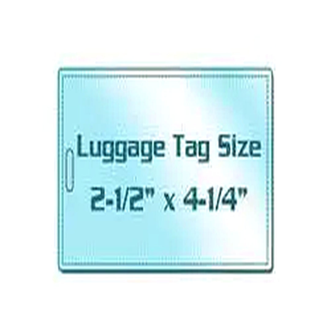 Luggage Tag Pouches with Long Side Slot - 100pk