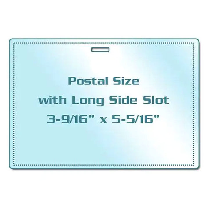 Postal Size Pouches with Long Side Slot - 100pk