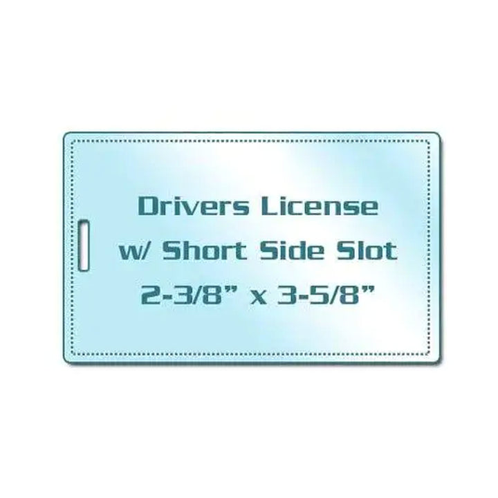 Driver's License Pouches with Short Side Slot - 100pk