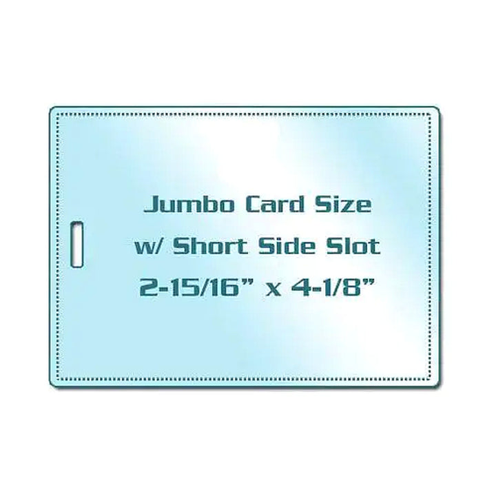 Jumbo Card Size Pouches with Short Side Slot - 100pk