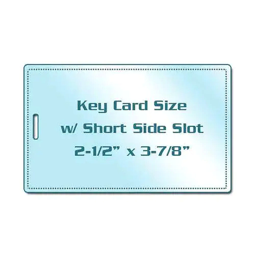 Key Card Size Pouches with Short Side Slot - 100pk