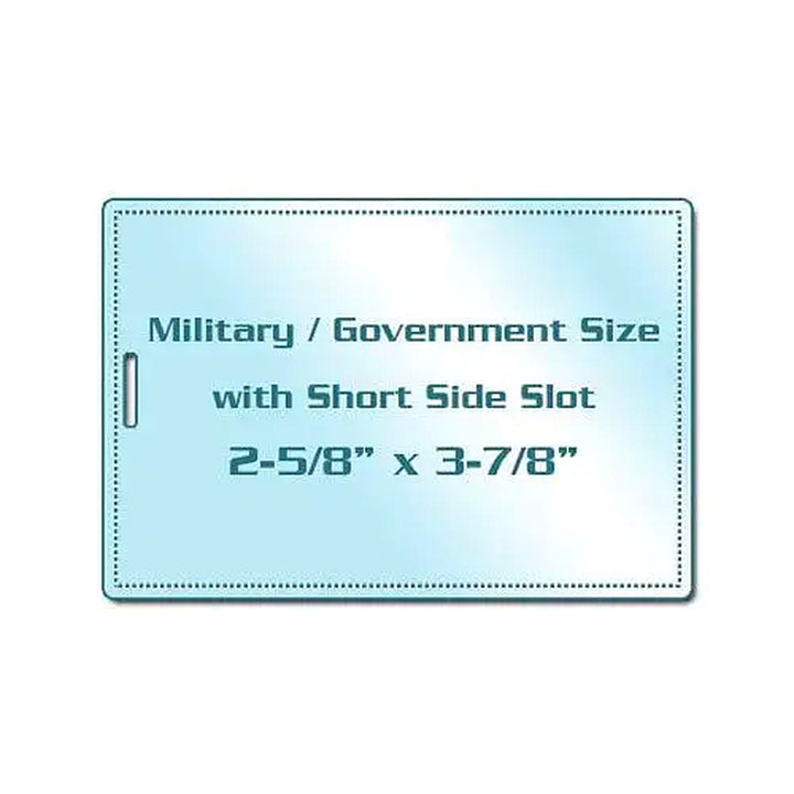 Military Size Pouches with Short Side Slot - 100pk