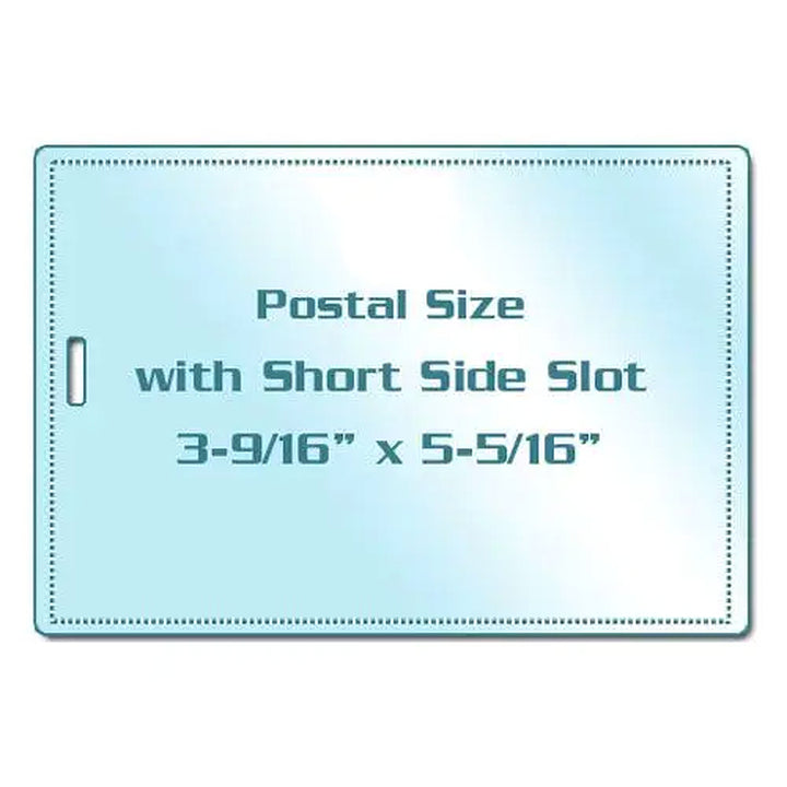 Postal Size Pouches with Short Side Slot - 100pk