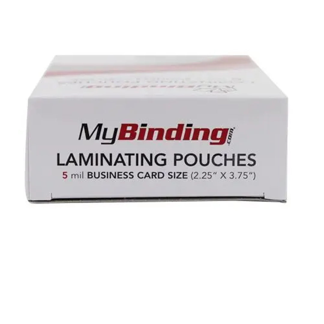 Business Card 2-1/4" x 3-3/4" Laminating Pouches 100pk