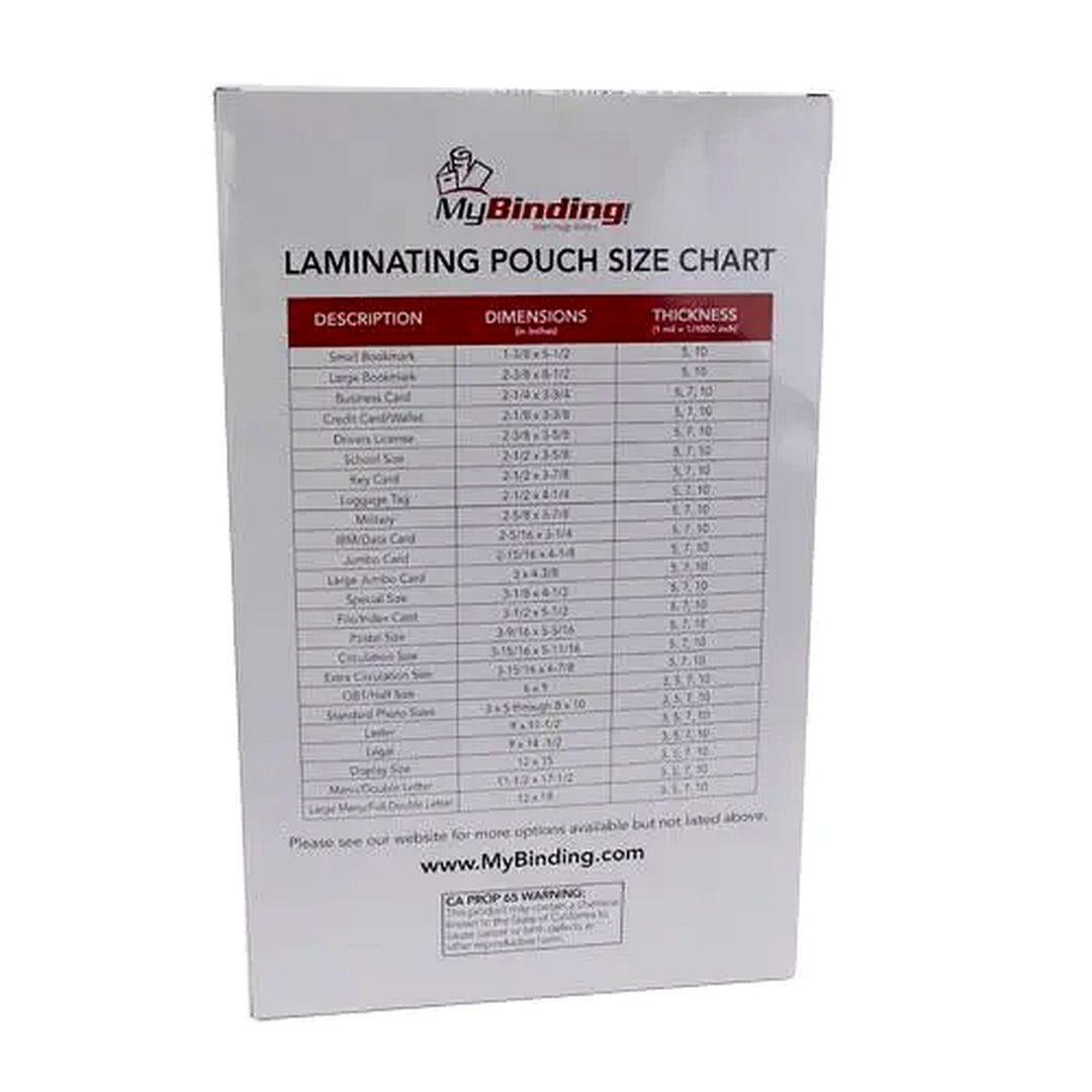 Legal Size 9" x 14-1/2" Laminating Pouches - 100pk