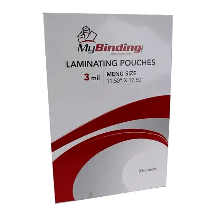 Menu Size 11-1/2" x 17-1/2" Laminating Pouches - 100pk