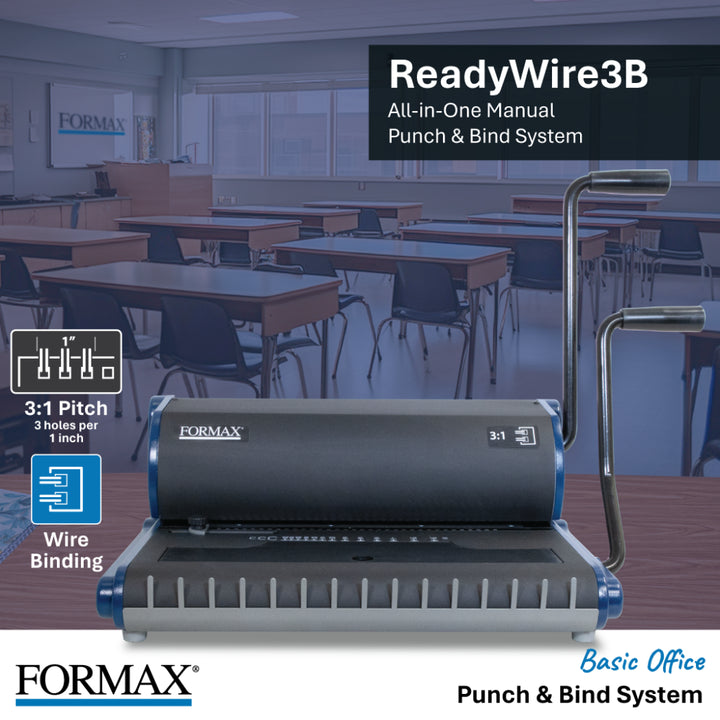 Formax ReadyWire3B 3:1 Pitch Manual Wire Binding Machine