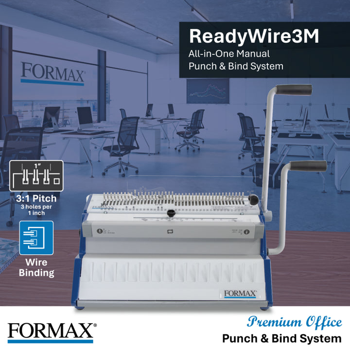 Formax ReadyWire3M 3:1 Pitch Manual Wire Binding Machine