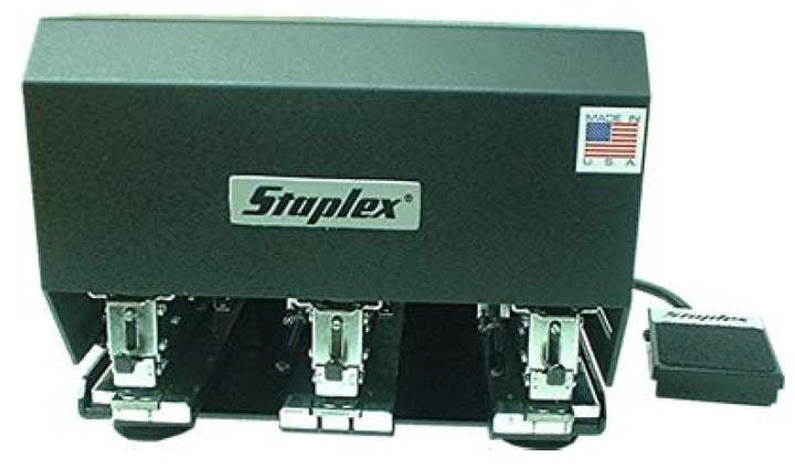 Staplex S-630NFS Triple Headed Electric Stapler with Foot Switch