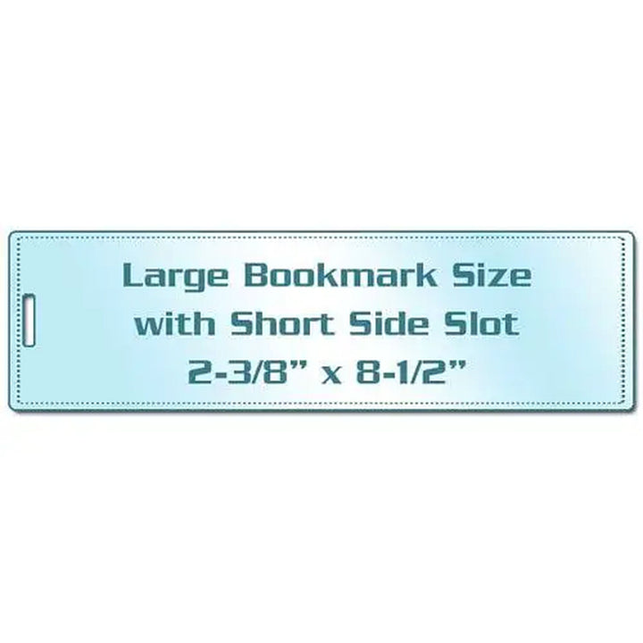 5mil 2-3/8" x 8-1/2" Large Bookmark Pouches with Short Side Slot - 100pk