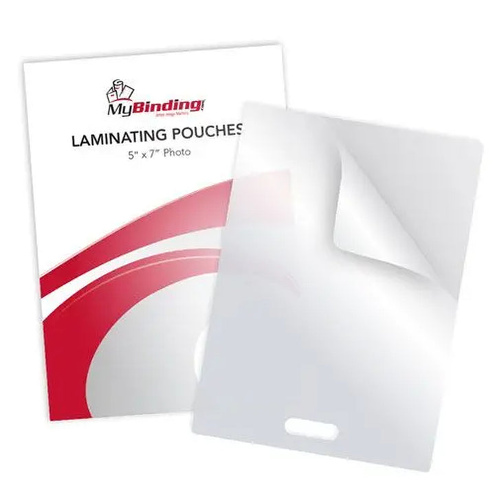 5MIL 5" x 7" Photo Card Laminating Pouches with Short Side Slot - 100pk