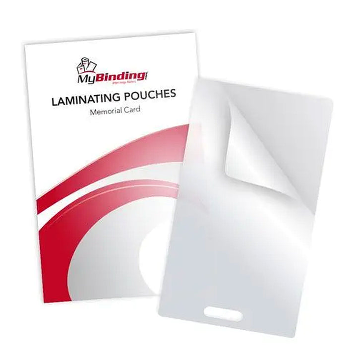 Memorial Card Size Laminating Pouches with Short Side Slot - 100pk
