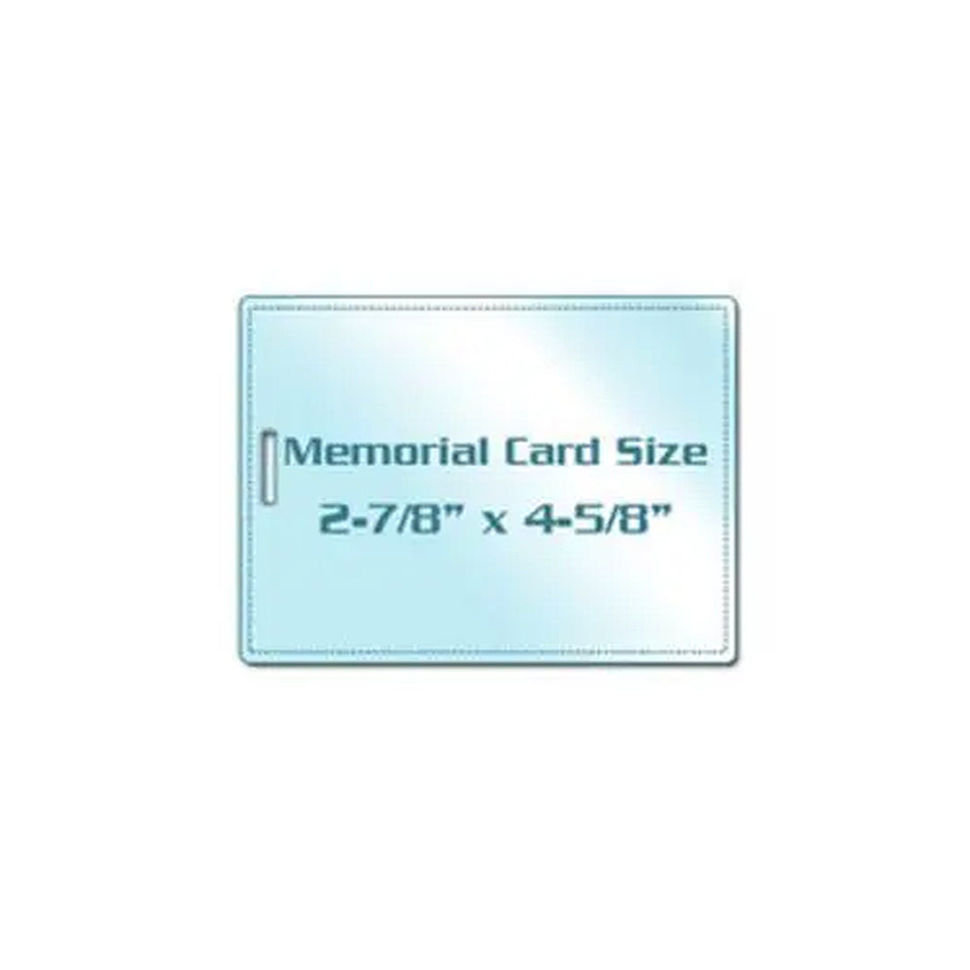 Memorial Card Size Laminating Pouches with Short Side Slot - 100pk