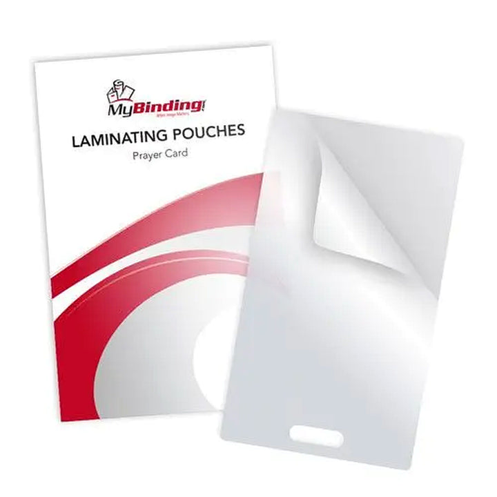 Prayer Card Size Laminating Pouches with Short Side Slot - 100pk
