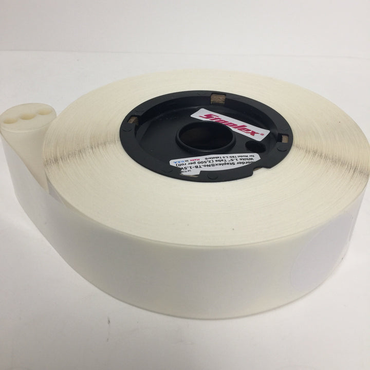 1" Clear Wafer Seals (No Perf) For TBS-1 Tabber (5000/roll)