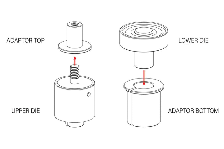 ClipsShop Die Adapter for Stimpson 405 Bench Press – Stainless Steel
