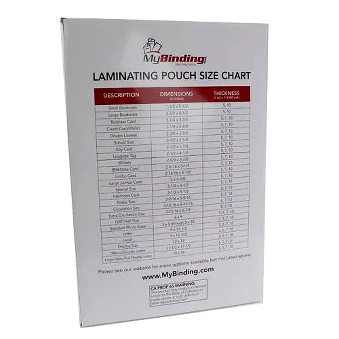 7MIL Menu Size 11-1/2" x 17-1/2" Laminating Pouches 100pk