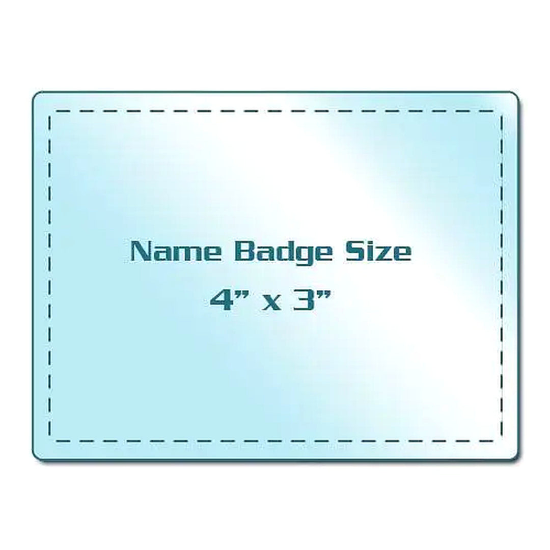 Name Badge 4" x 3" Laminating Pouches - 100pk