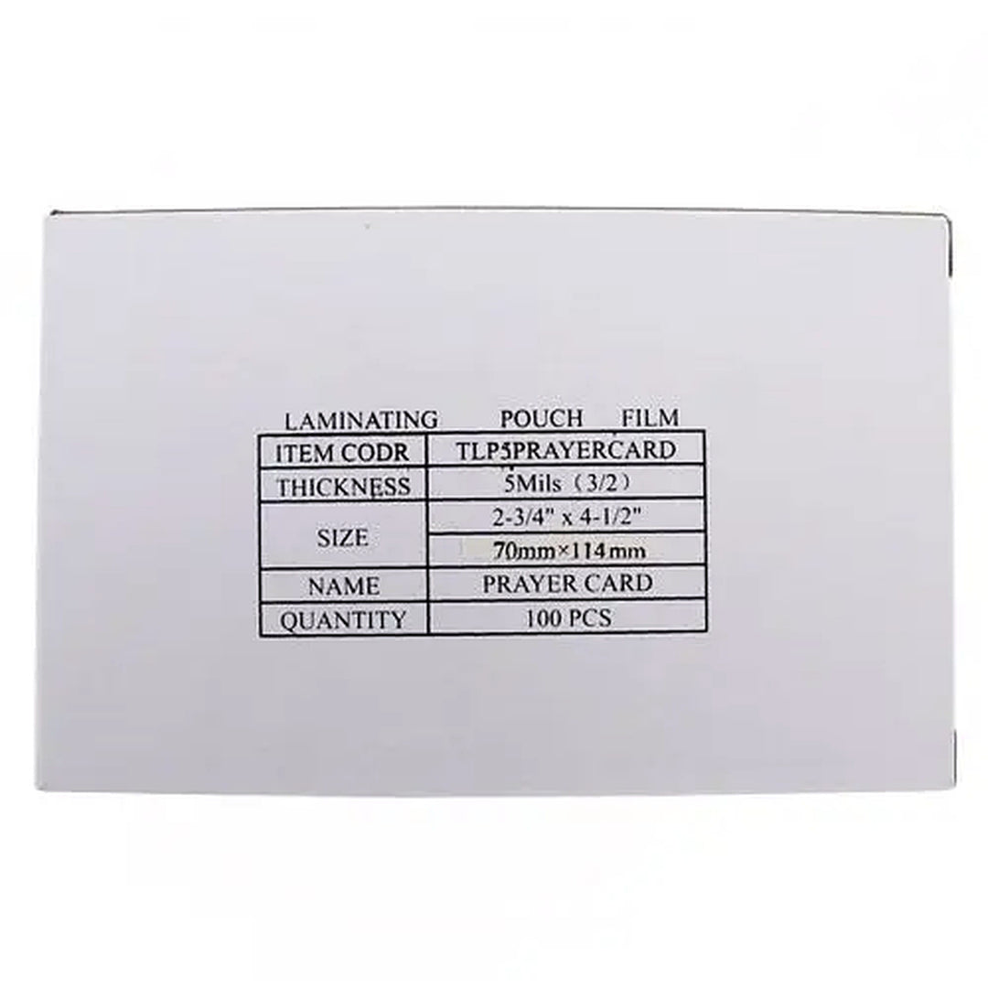 Prayer Card Size Laminating Pouches - 100pk