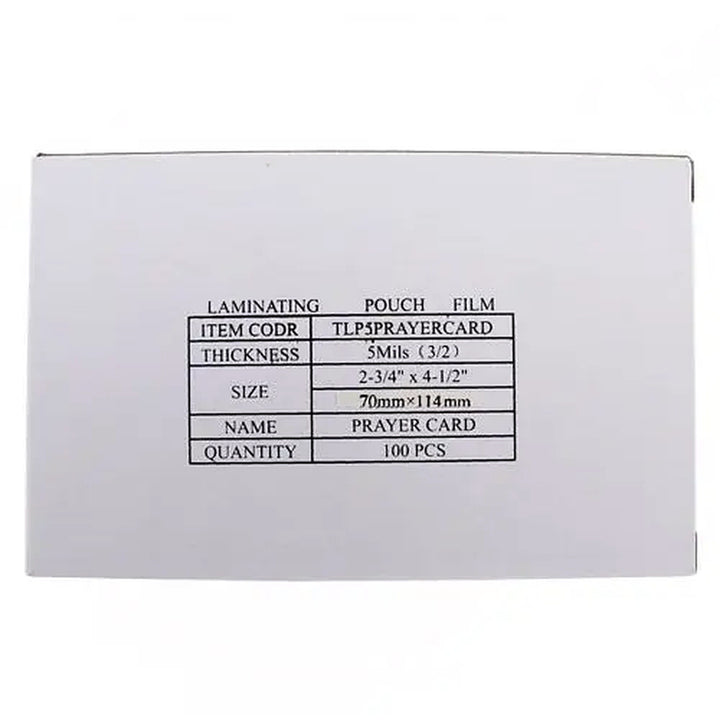 Prayer Card Size Laminating Pouches - 100pk