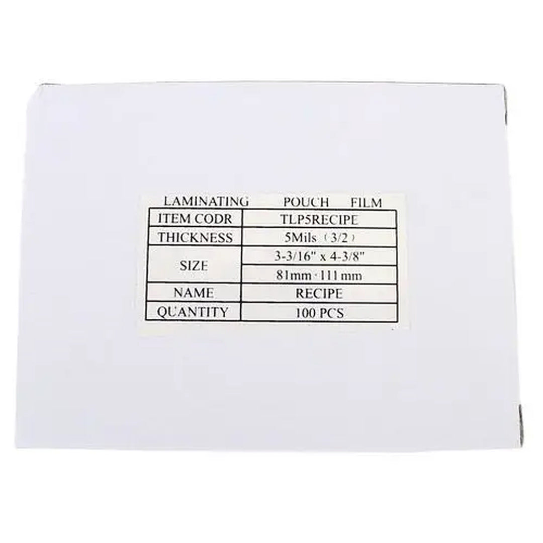 Recipe Card Size Laminating Pouches - 100pk