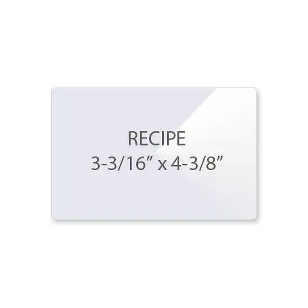 Recipe Card Size Laminating Pouches - 100pk