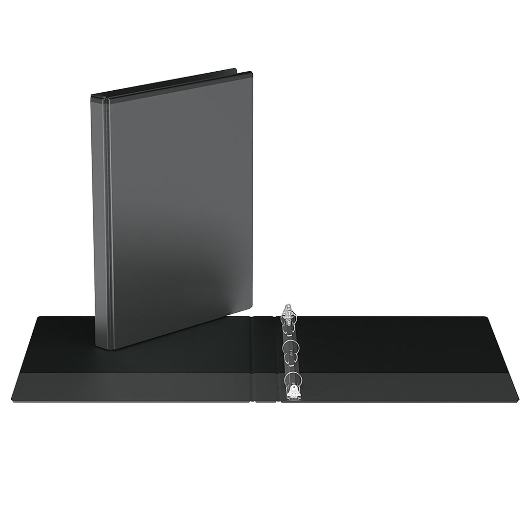 Easyview 5/8"Black Premium Round Ring View Binders - 6pk