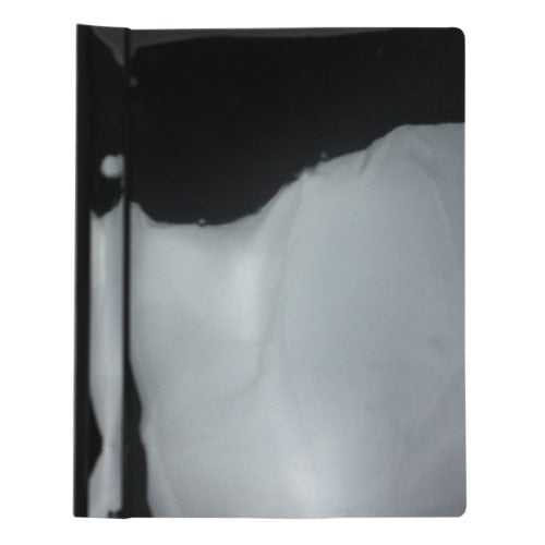 Acco 1/2" Clear/Black Clear Front Vinyl Report Cover 10pk - ACC-26101