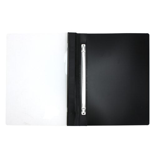 Acco 1/2" Clear/Black Clear Front Vinyl Report Cover 10pk - ACC-26101