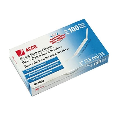 Acco 1" Prong Bases for Two-Piece Paper File Fasteners 100pk - ACC-70013