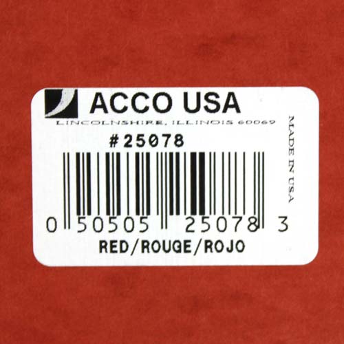 Acco 3" Red Letter Size PRESSTEX Report Cover - ACC-25078