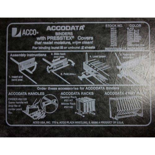 Acco Black 14 7/8" x 11" PRESSTEX Hanging Data Binder - ACC-54071