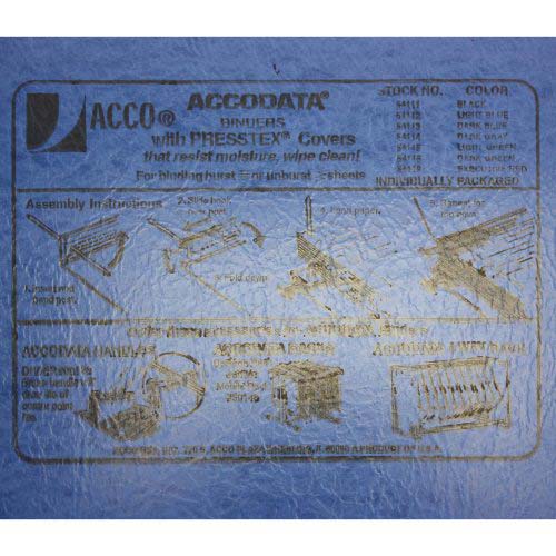 Acco Dark Blue 9.5" x 11" PRESSTEX Hanging Data Binder - ACC-54113