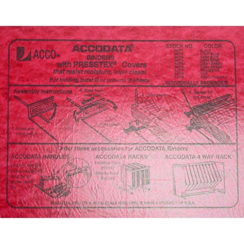 Acco Executive Red 14 7/8" x 11" PRESSTEX Hanging Data Binder - ACC-54079 - Clearance Sale