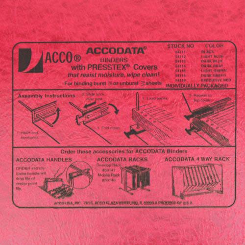 Acco Executive Red 9.5" x 11" PRESSTEX Hanging Data Binder - ACC-54119 Clearance Sale