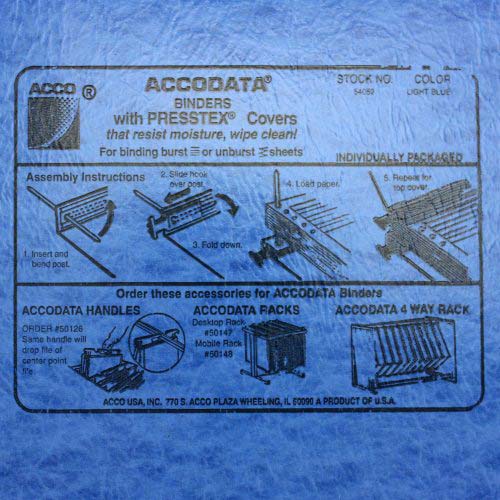 Acco Light Blue 8.5" x 11" PRESSTEX Hanging Data Binder - ACC-54052