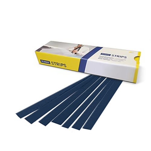 Planax Copy Binder Dark Blue 13/16" x 11" Tape Binding Strips (Size A) - 100/Box