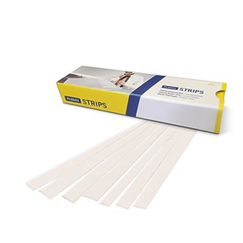 Planax Copy Binder White 13/16" x 11" Tape Binding Strips (Size A) - 100/Box