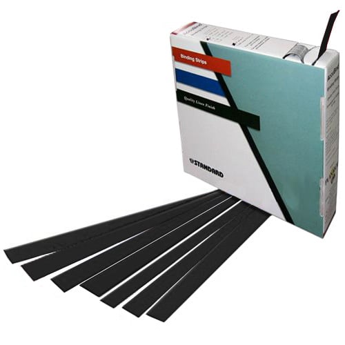 Planax Copy Binder Black 2" x 11" Tape Binding Strips (Size F) - 179/Roll