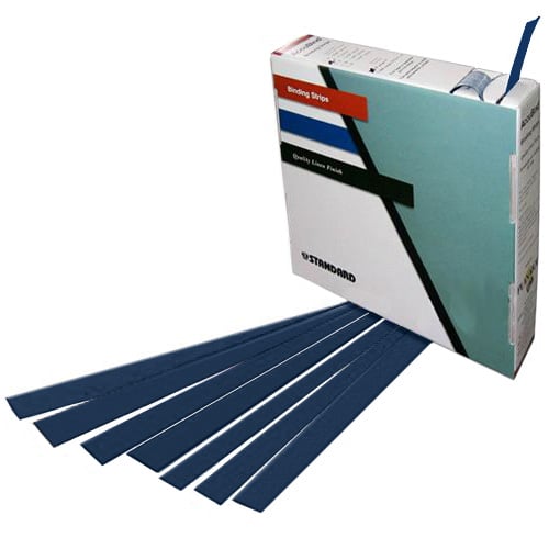 Planax Copy Binder Dark Blue 1-9/16" x 11" Tape Binding Strips (Size E) - 179/Roll