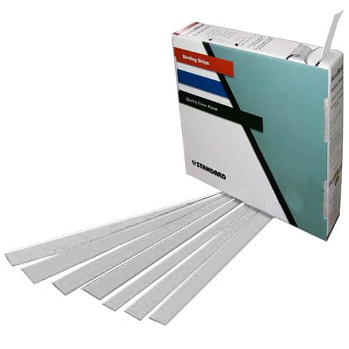 Planax Copy Binder Grey 1-3/8" x 11" Tape Binding Strips (Size D) - 179/Roll