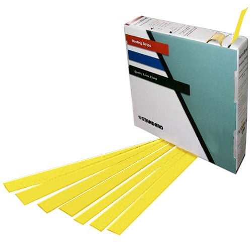 Planax Copy Binder Yellow 1-9/16" x 11" Tape Binding Strips (Size E) - 179/Roll