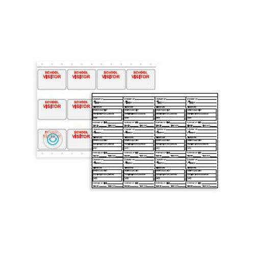 Adhesive Expiring School Visitor Badge - 12 up - 1200pk