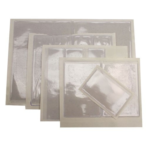 8-1/8" x 8-5/8" Crystal Clear Adhesive Vinyl Pockets 100pk