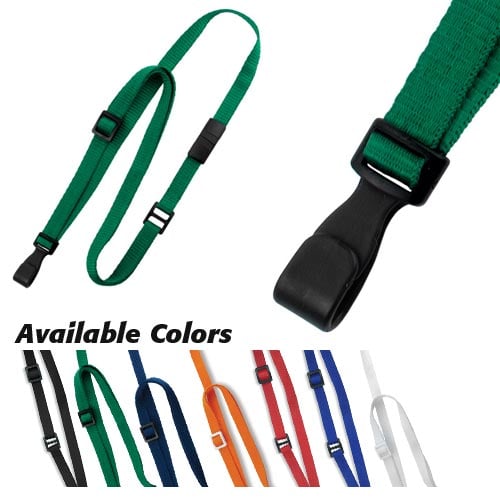 Adjustable Lanyard with Wide No-Twist Plastic Hook - 100pk