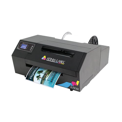 Afinia Label L701 color label printer with Memjet printhead and powered unwinder
