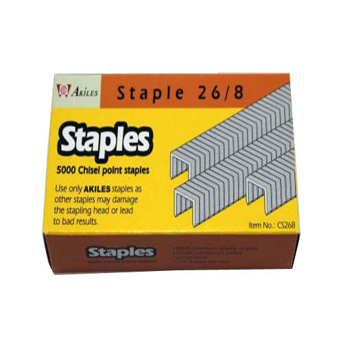 Akiles ABM 26/8 Premium Heavy Duty Staples (5000pk) - ABM-SC268