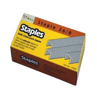 Akiles ABM 26/8 Premium Heavy Duty Staples (5000pk) - ABM-SC268
