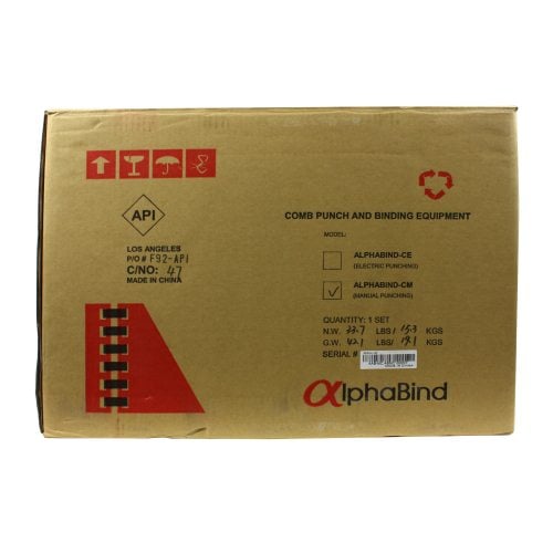 Refurbished Akiles AlphaBind-CM Manual Plastic Comb Binding Machine
