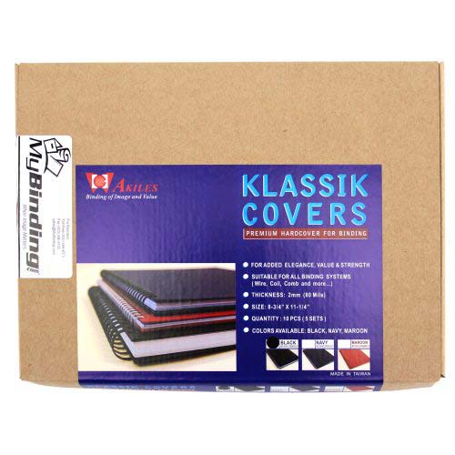 Akiles Black 8.75" x 11.25" Klassik Hard Covers (10pk)